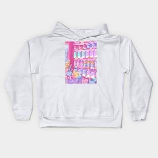 The cute grocery store, snacks and drinks Kids Hoodie